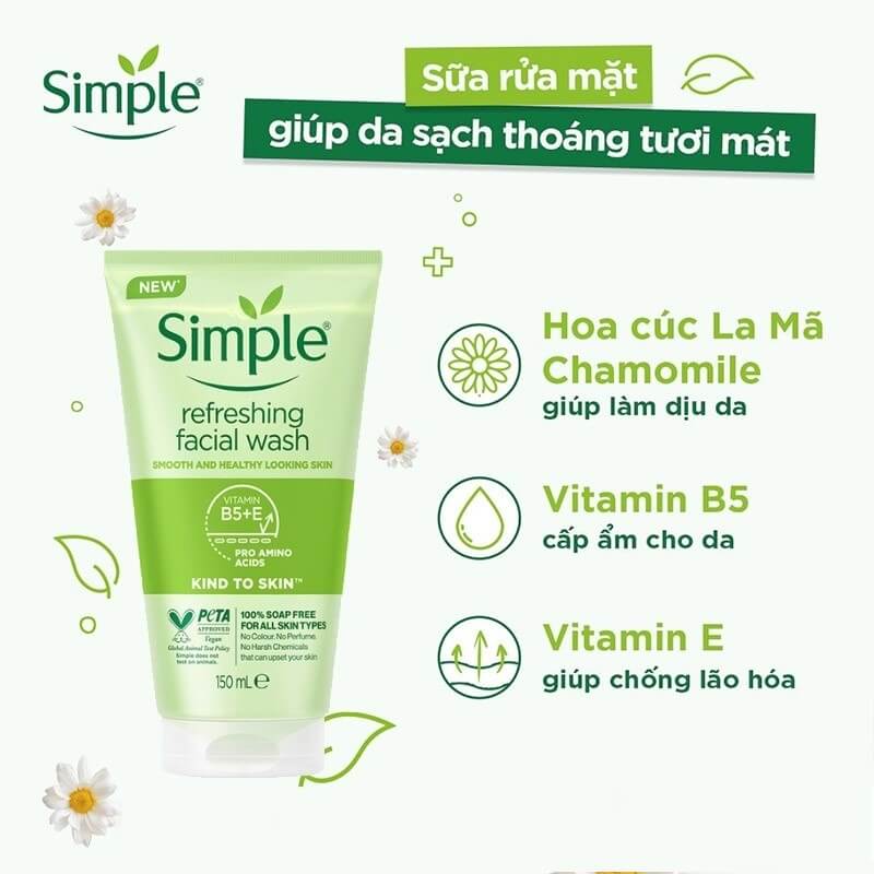 Sữa rửa mặt Simple